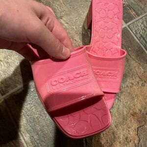 Coach pink sandal
